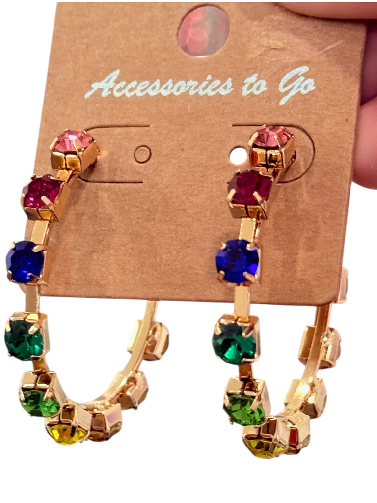 Golden Confetti Hoops