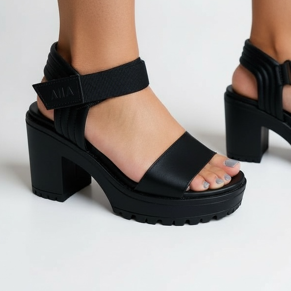Black Ivelissa Platform Heel