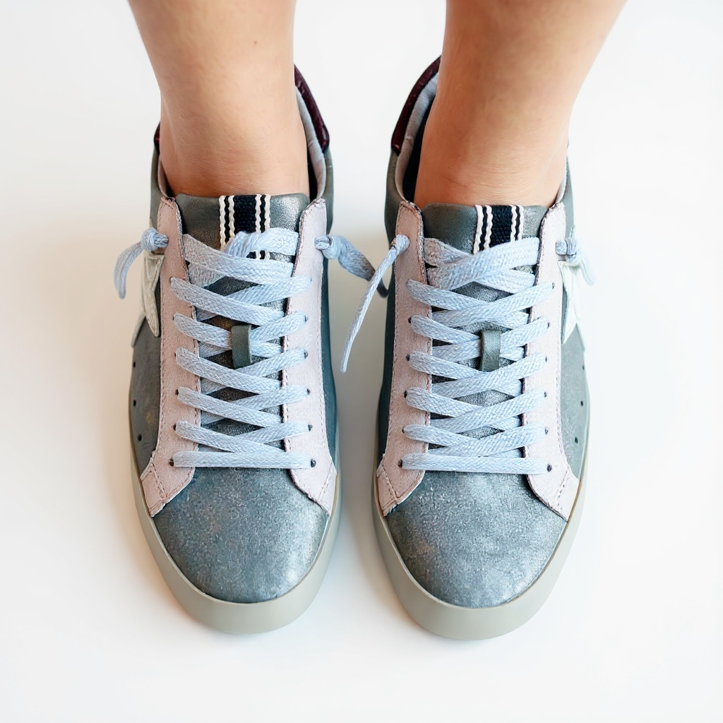 Slate Glitter & Wine Star Shoe