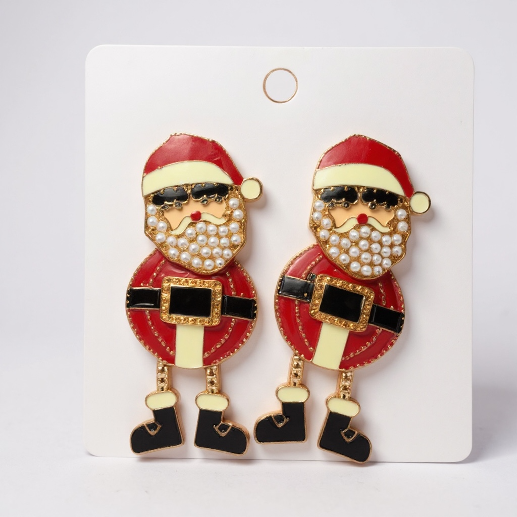 Santa Claus Earrings by Treasure Jewels