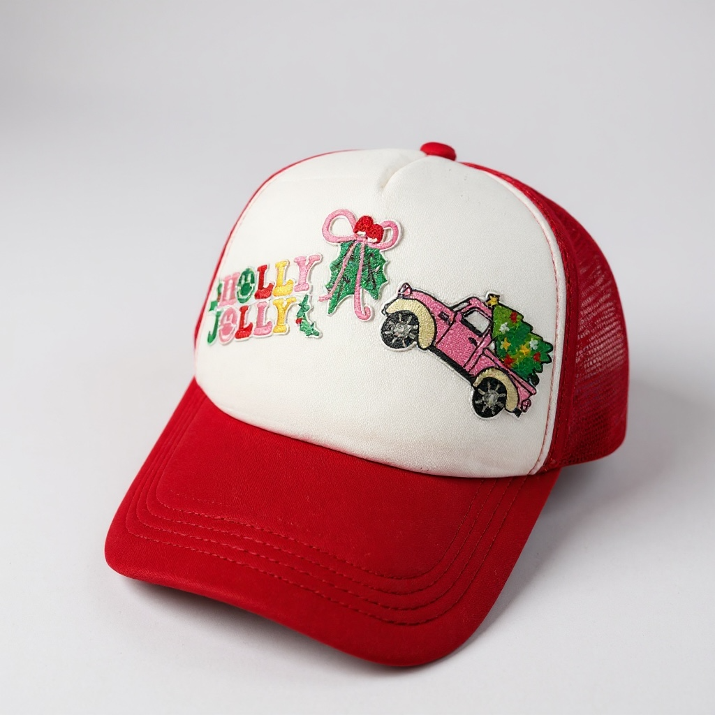 Holly Jolly Trucker Hat