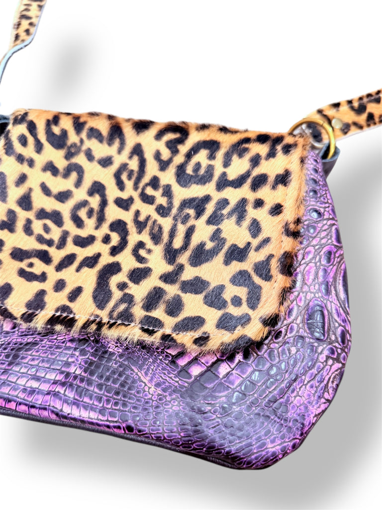 The Buckle Belle Leopard Hair On Hide & Amazon Leather Crossbody
