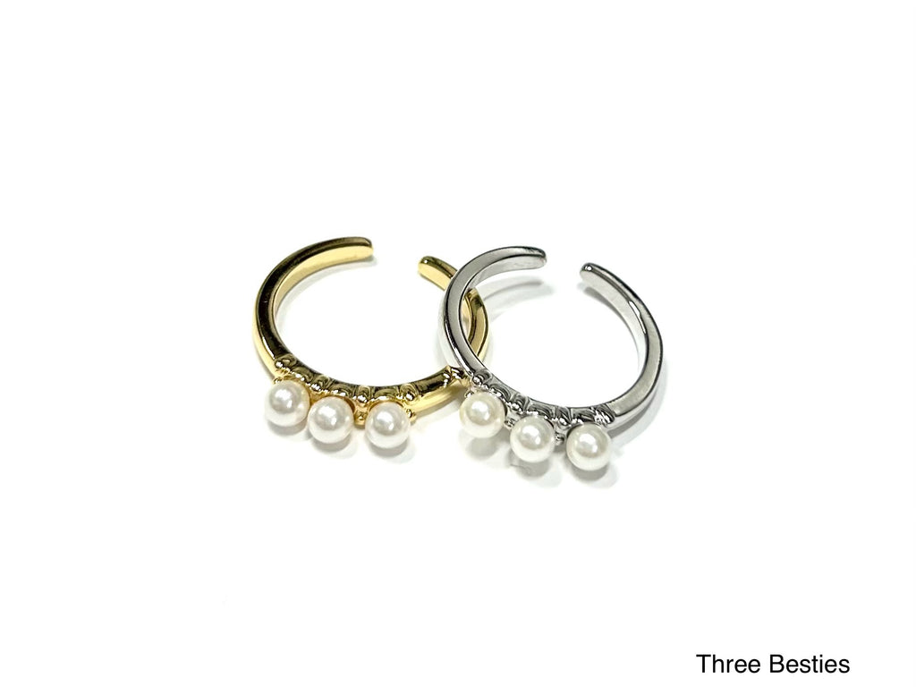 3 Besties Pearl Ring