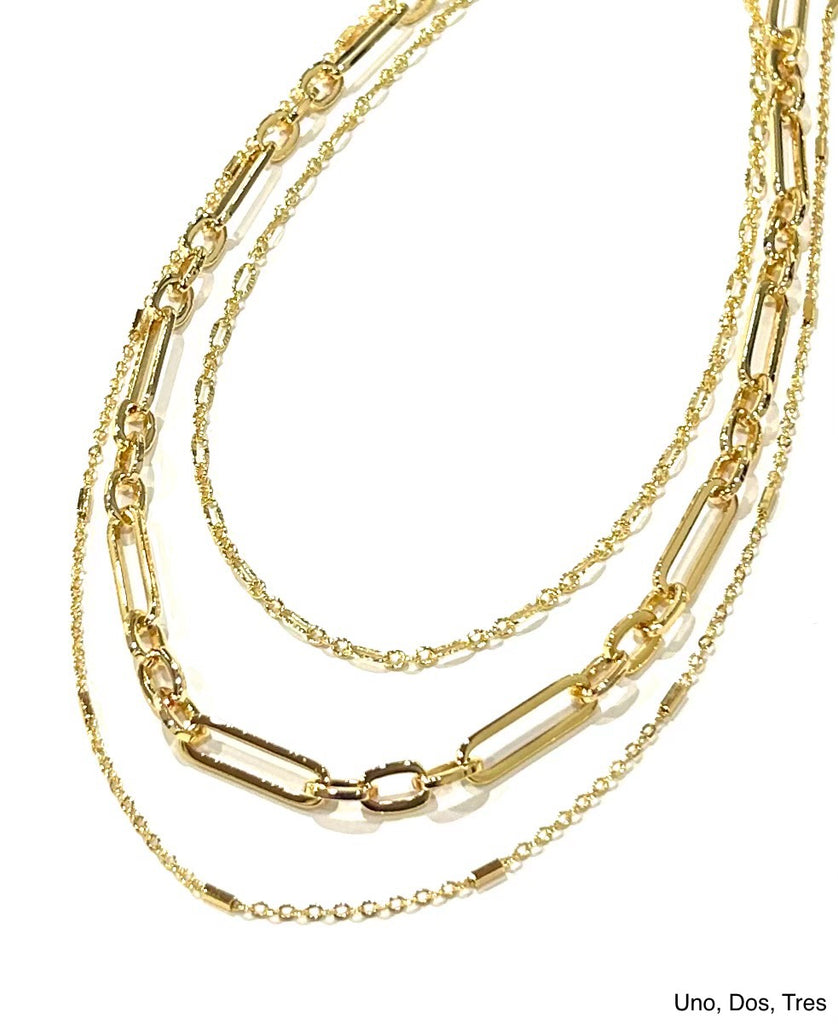 Uno, Dos, Tres Layered Gold Necklace