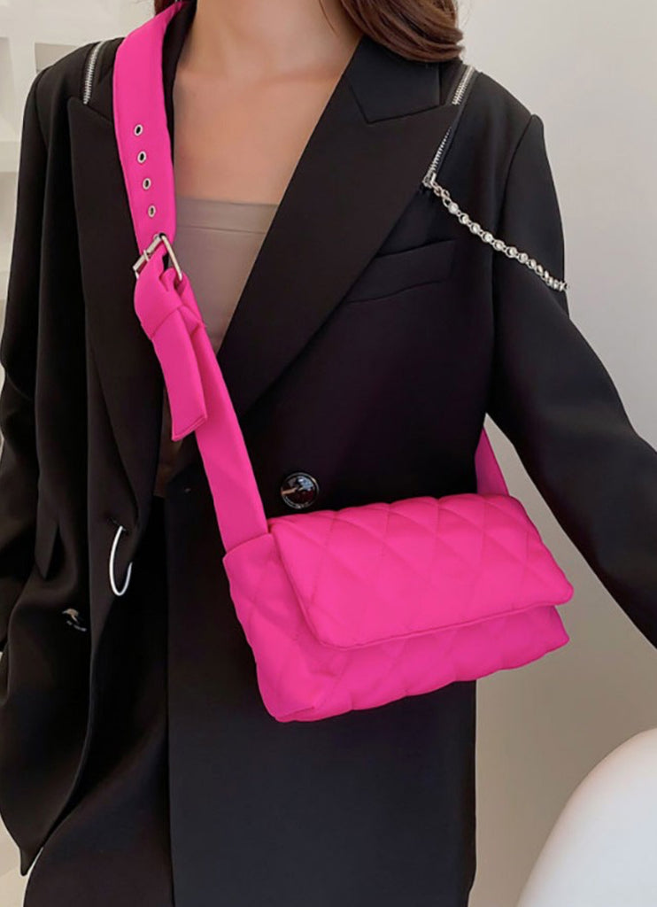 Minimal Efforts Lux Puffed Pink Handbag/Crossbody