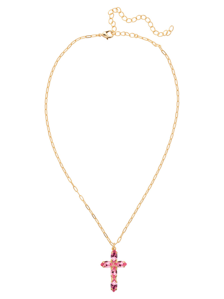Sorrelli Rose Clarissa Cross Pendant Necklace