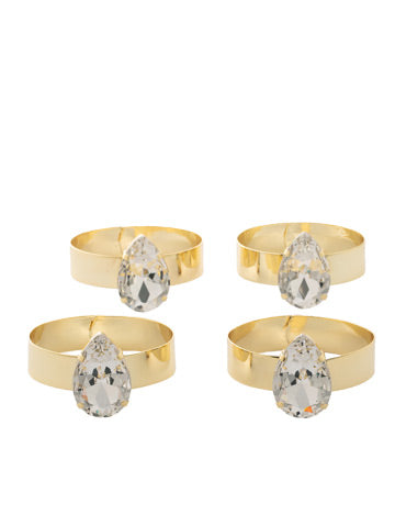 Pear Cut Crystal Napkin Holder