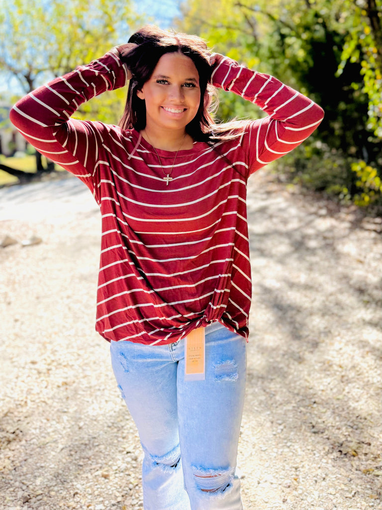 Feel Good Moment One Shoulder Top - Marsala