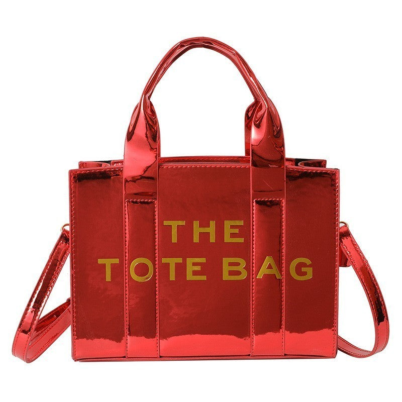 Red - The Tote Bag Metallic Patent Leather Mini Purse