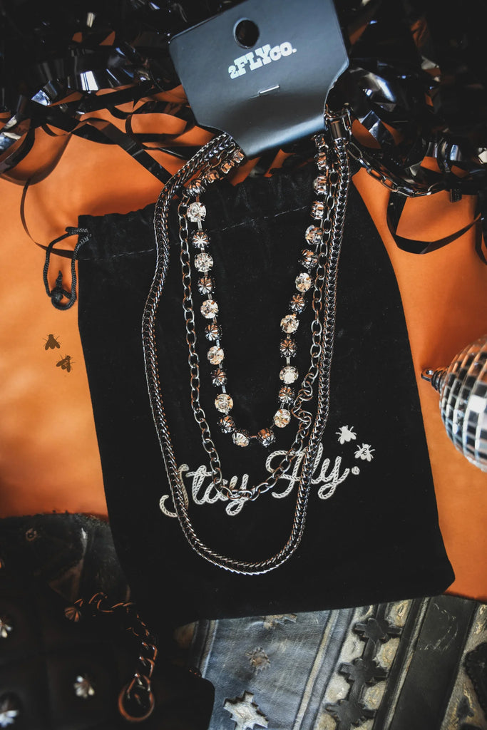 Too Fly For You Layered Necklace - Midnight Rider