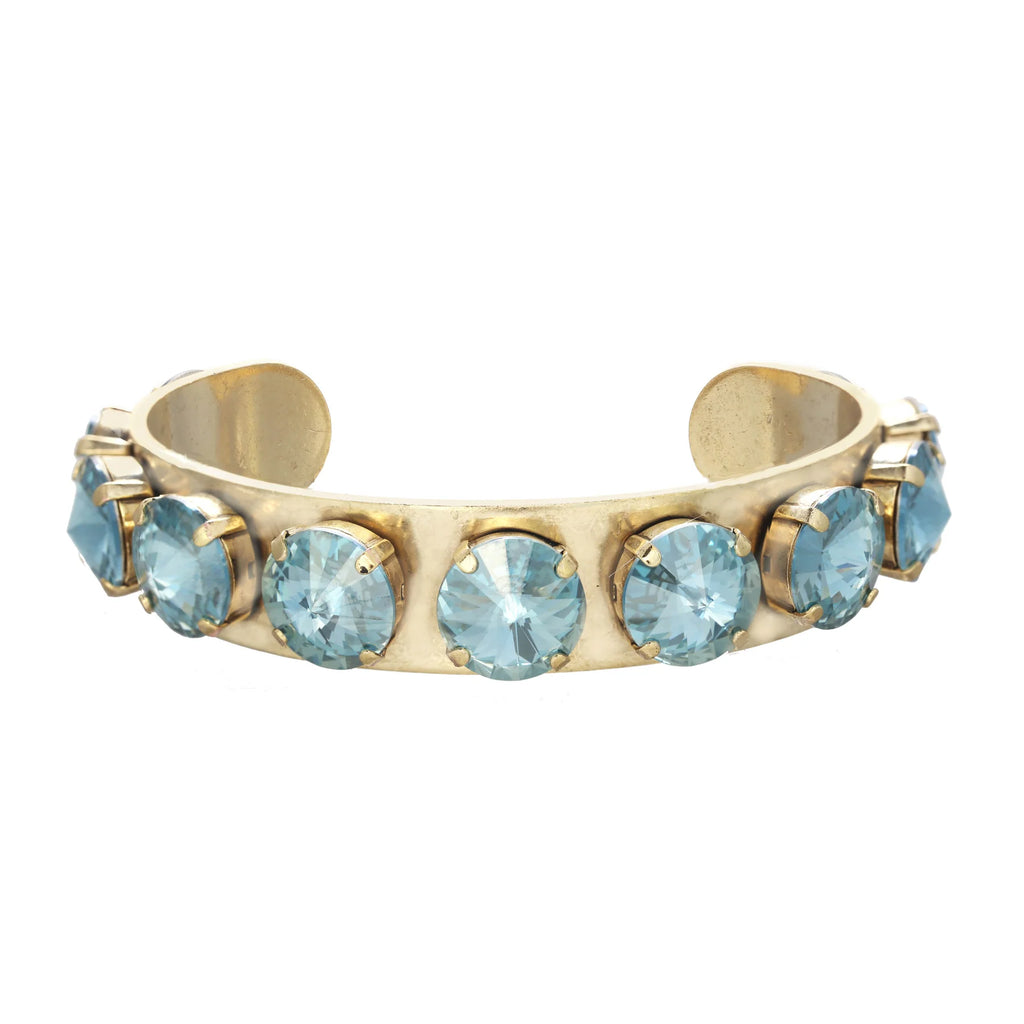 Kiera Aqua Champagne Swarovski Cuff Bracelet