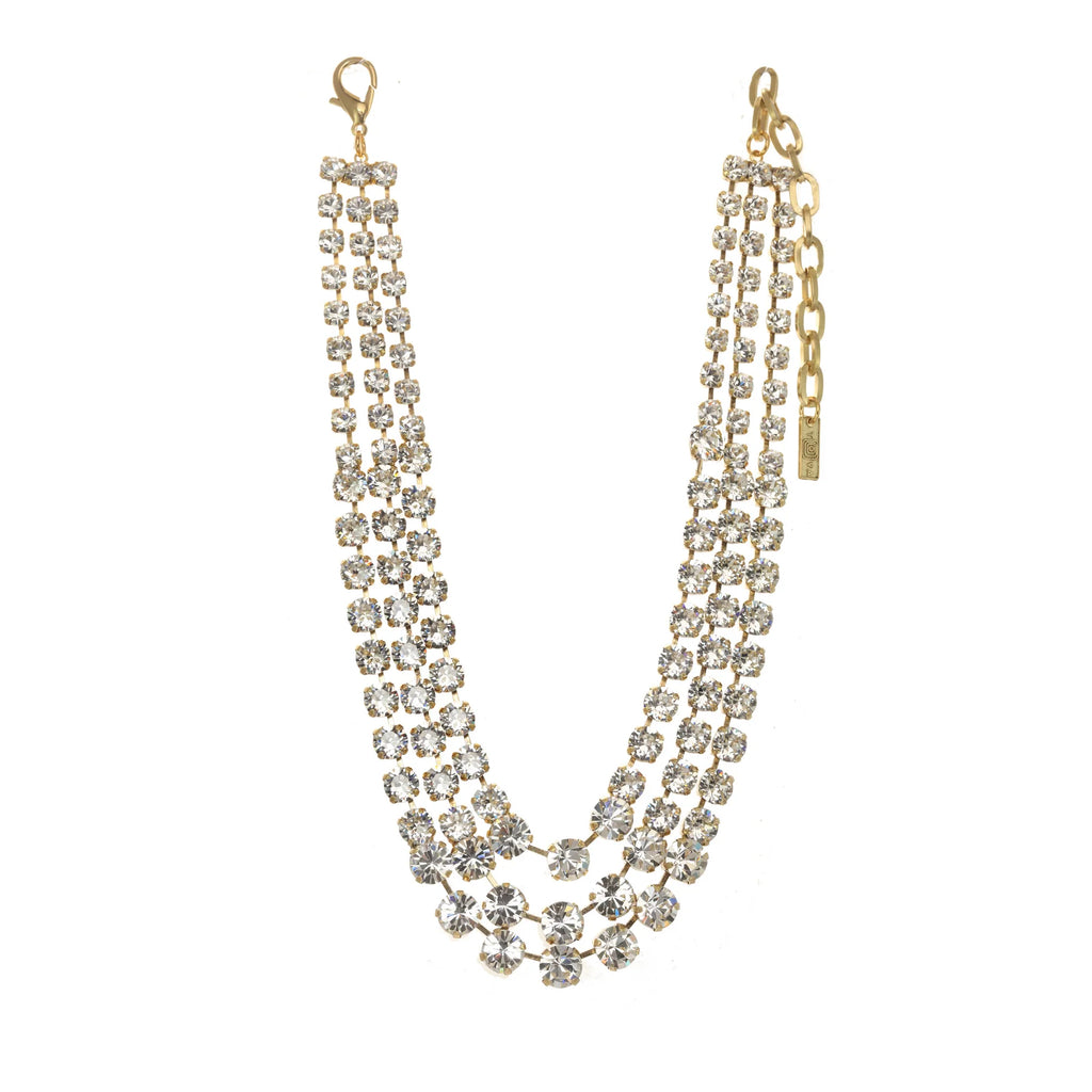 Cinthia Swarovski Necklace in Gold and Clear