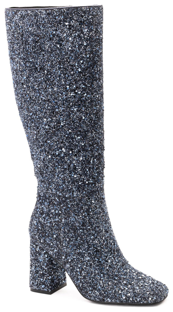 Saphire Blue Glitter Boots