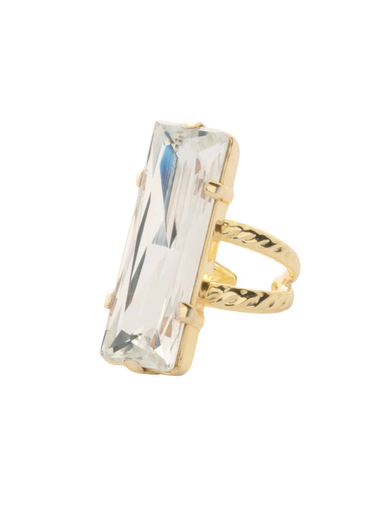 Effie Adjustable Cocktail Ring -  Clear
