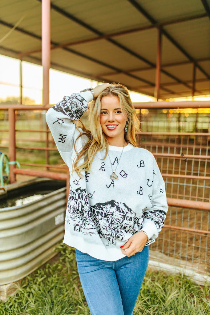 Sparkle Town Long Sleeve Crewneck Top