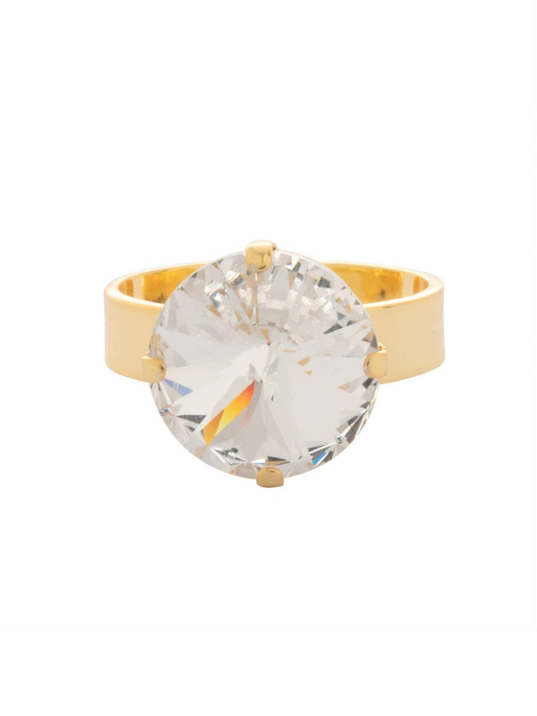 Nadine Adjustable Band Ring - RFU3BGCRY: Clear