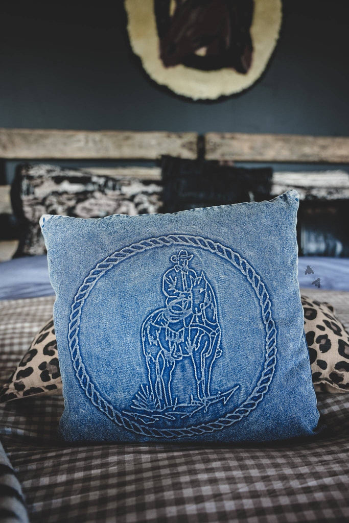 THE DENIM BOSS PILLOW cover