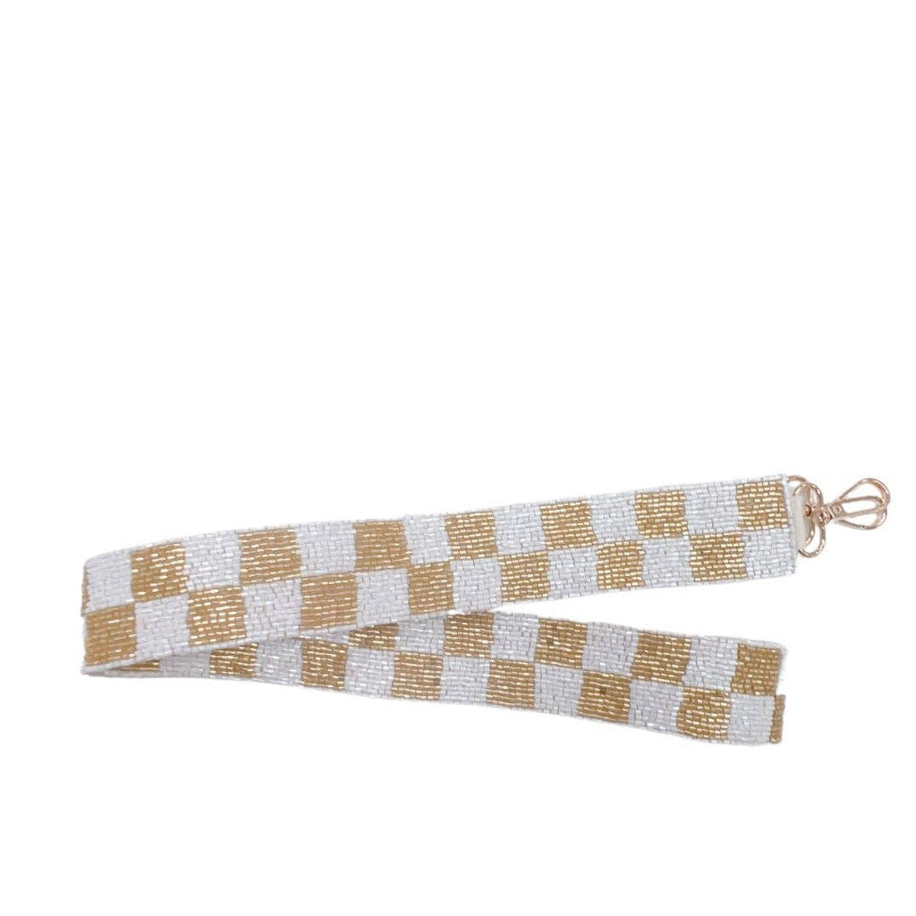 Checkered Gold/White Strap