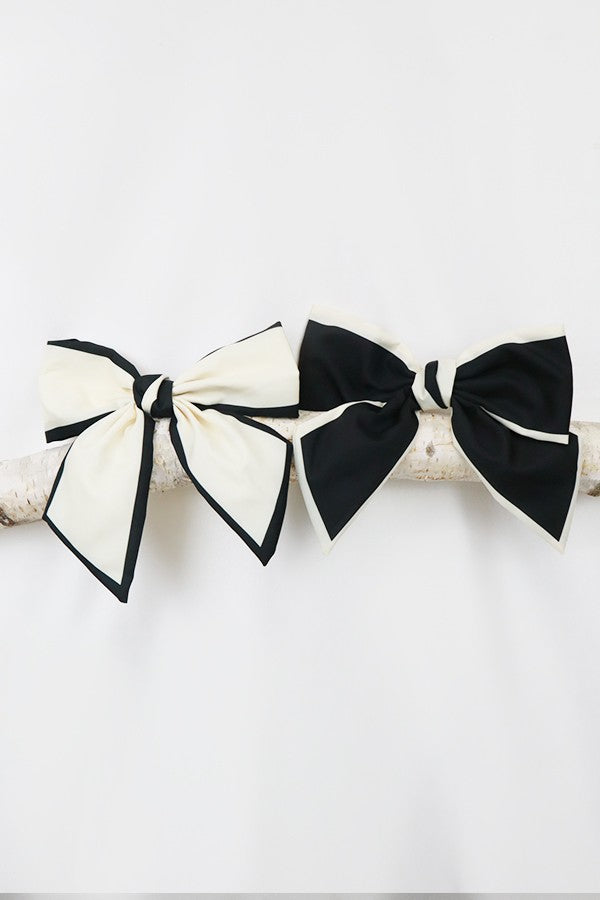 DEAL!! Two Tone Double French Bow Hair Barrette