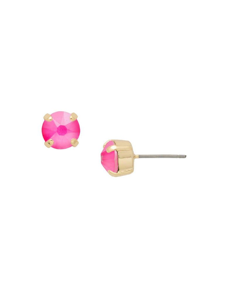 Simple Stud Earrings - EFC99BGETP: Pink
