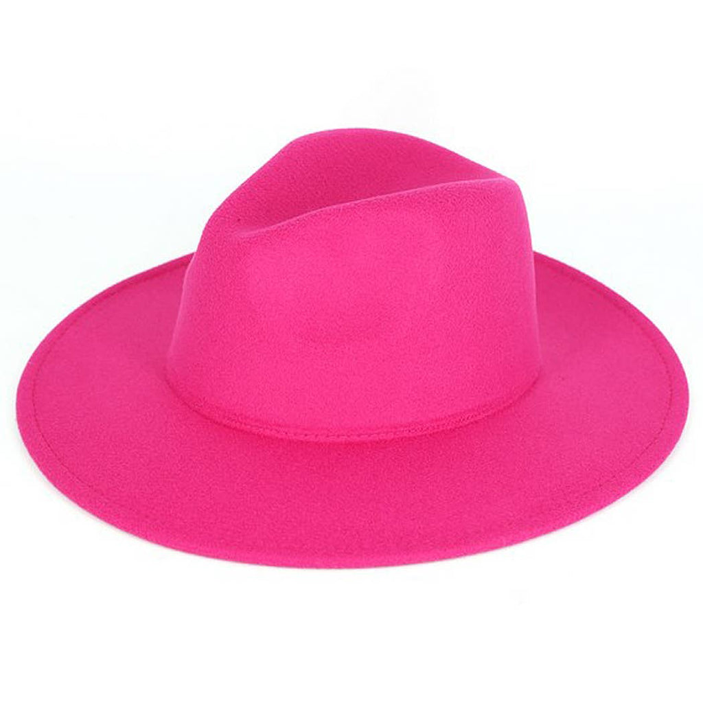 Chic Traveler Panama Hat - HOT PINK