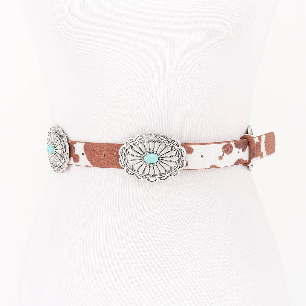 Wild West Cowprint Belt