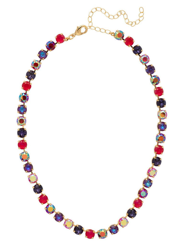 Matilda Tennis Necklace Long - Red