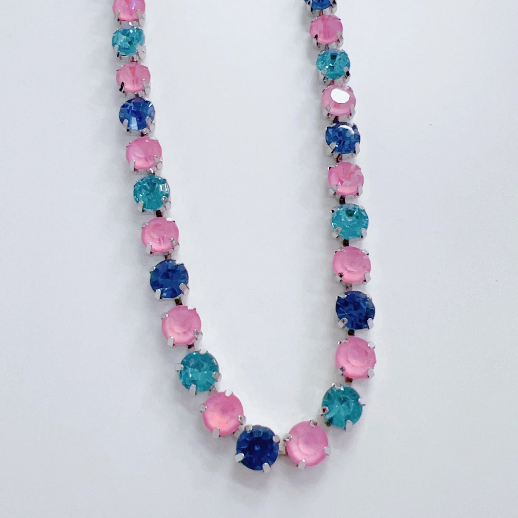 Pink/Blue Gem Myra Necklace