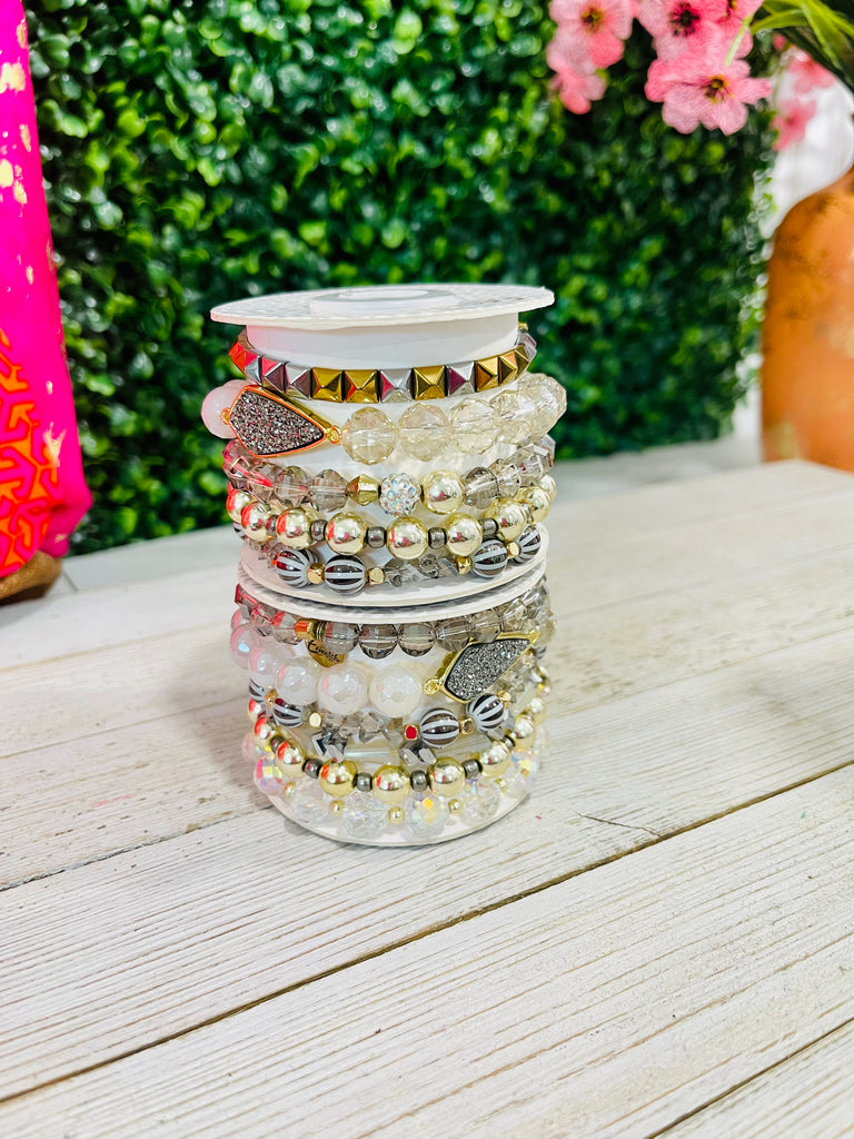 Silver & Gold Mix Bracelet Set