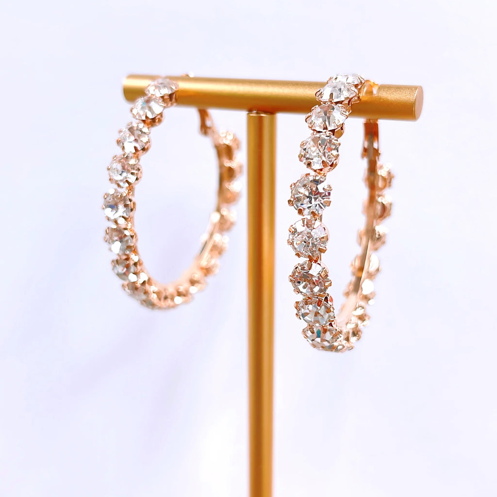 Brilliant Hoop Clear Crystal Earrings