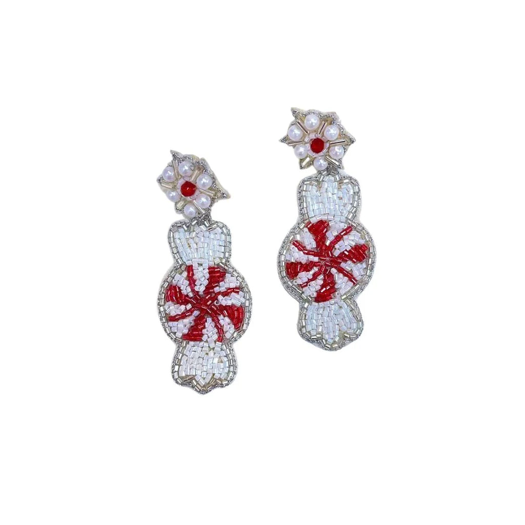 Red Peppermint Earrings