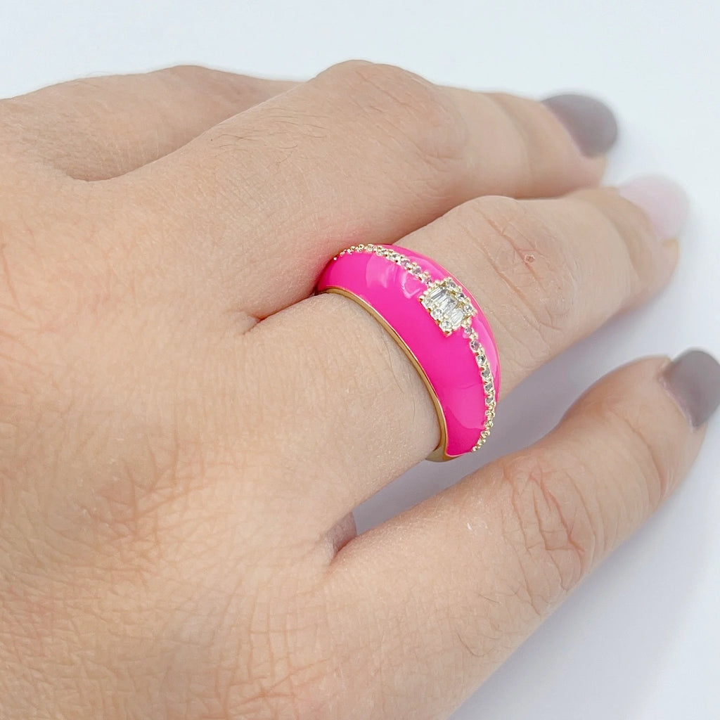 Kelly Hot Pink Adjustable Ring