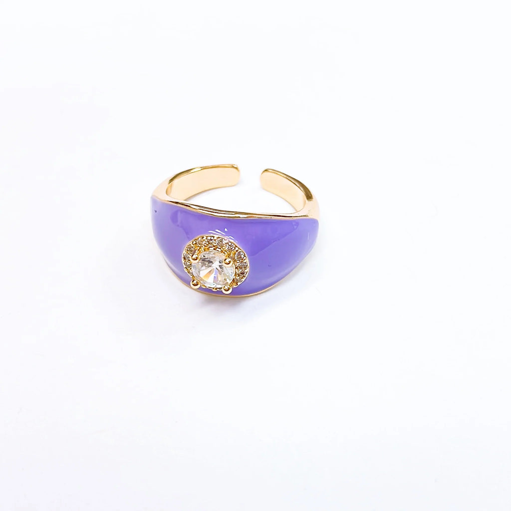 Irene Adjustable Ring- Lavender