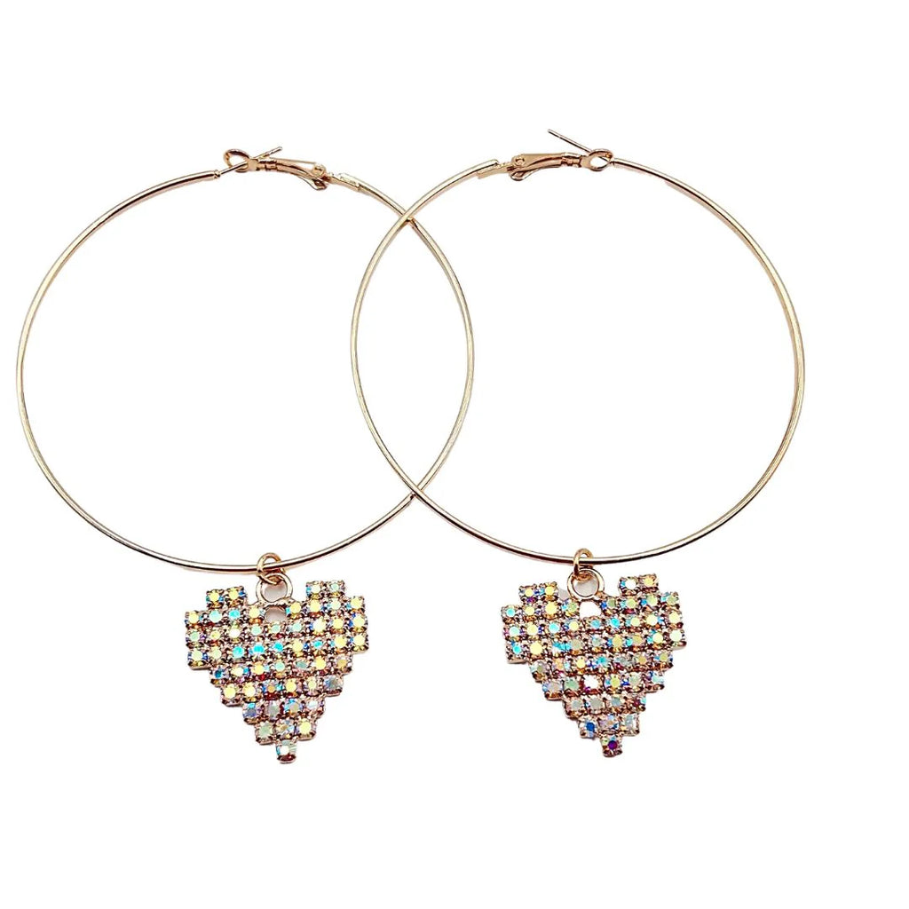 Gold Dream Lover Heart Earrings