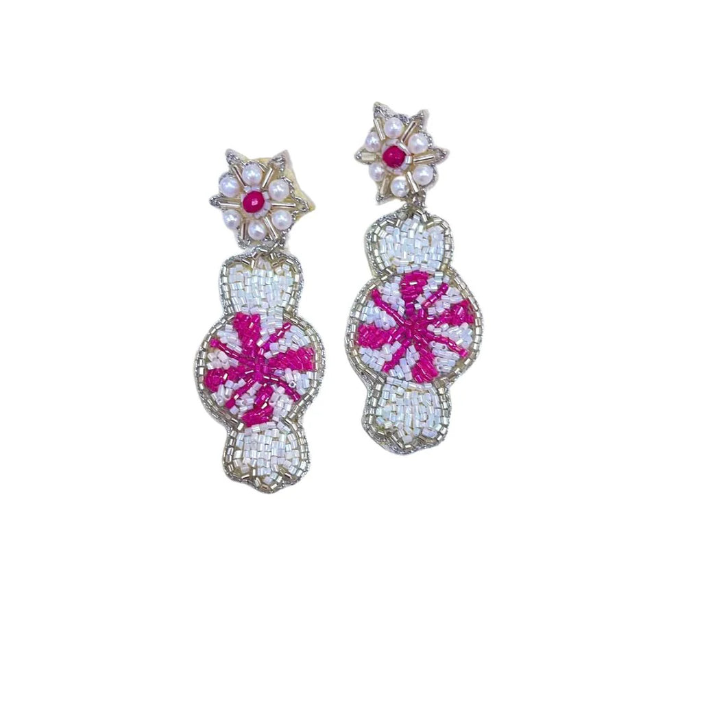 Pink Peppermint Earrings