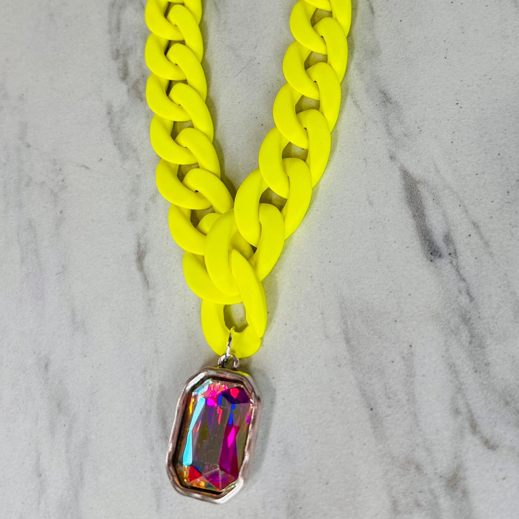 Chunky- Neon Link AB Necklace