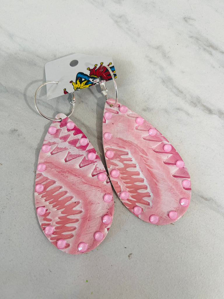 Pink Pastel Aztec Earrings
