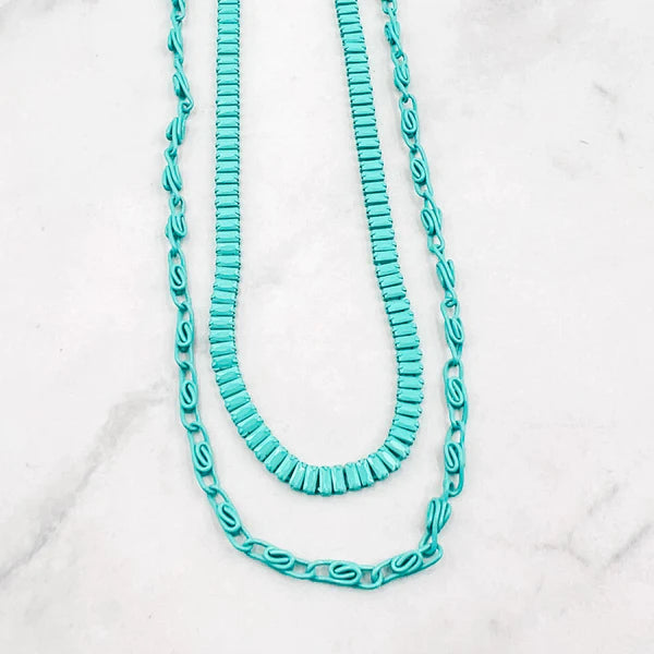 *DEAL OF THE DAY! Turquoise Double Necklace