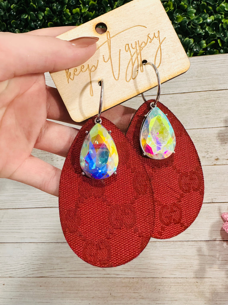 Keep It Gypsy Upcycled LV Red Earrings – T&J Red Door Salon & Boutique
