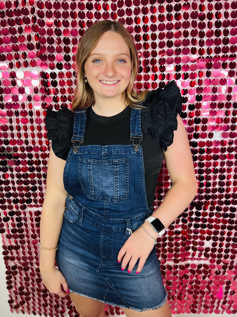 kancan denim dress KANCAN Sweet Magnolia Dark Wash Denim Dress