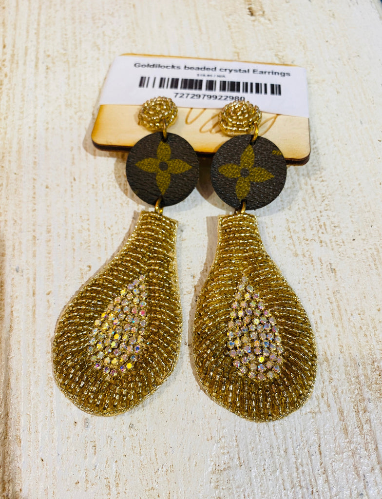 Goldilocks beaded crystal Earrings