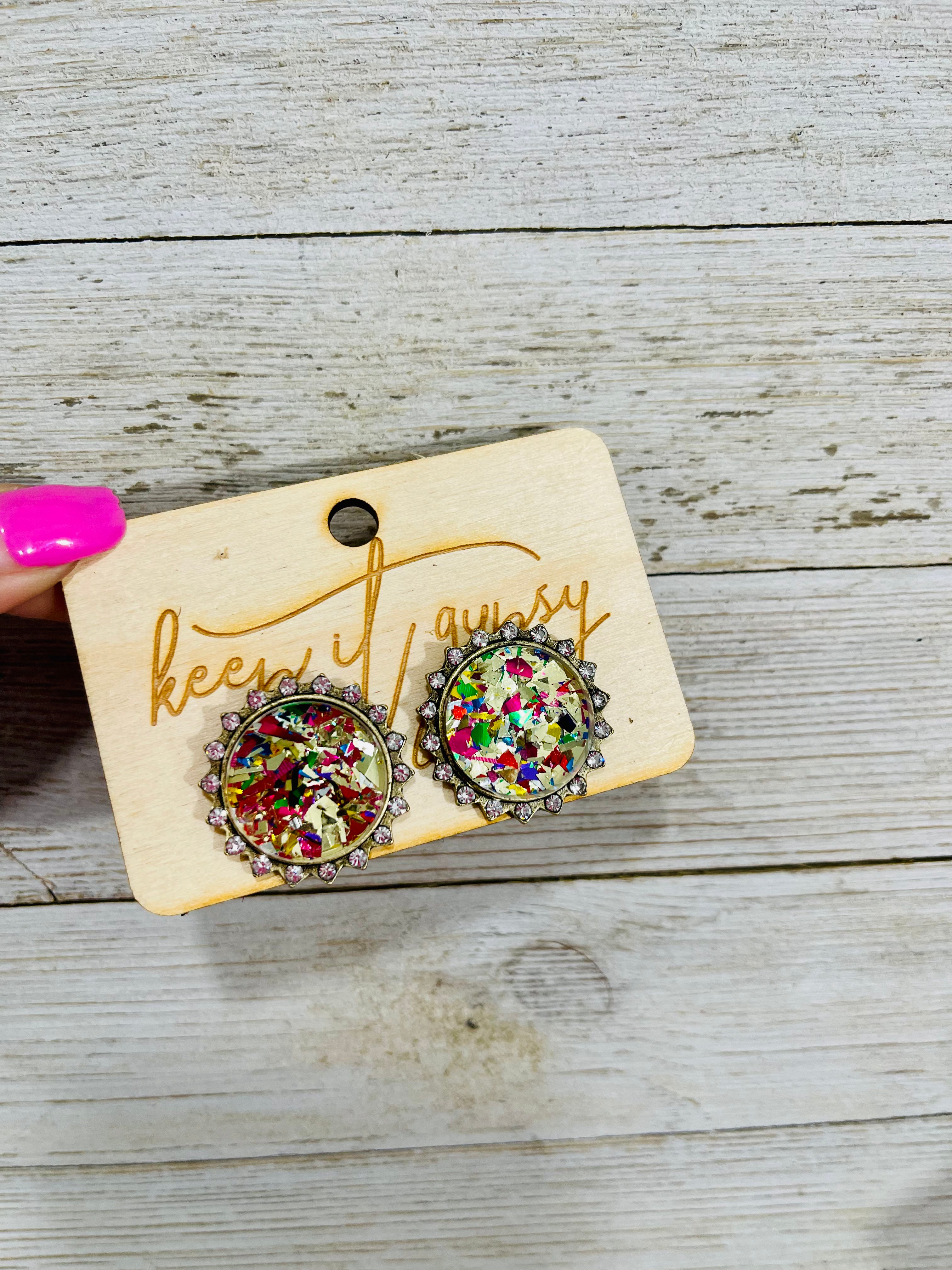 Keep It Gypsy Confetti Stud Earrings