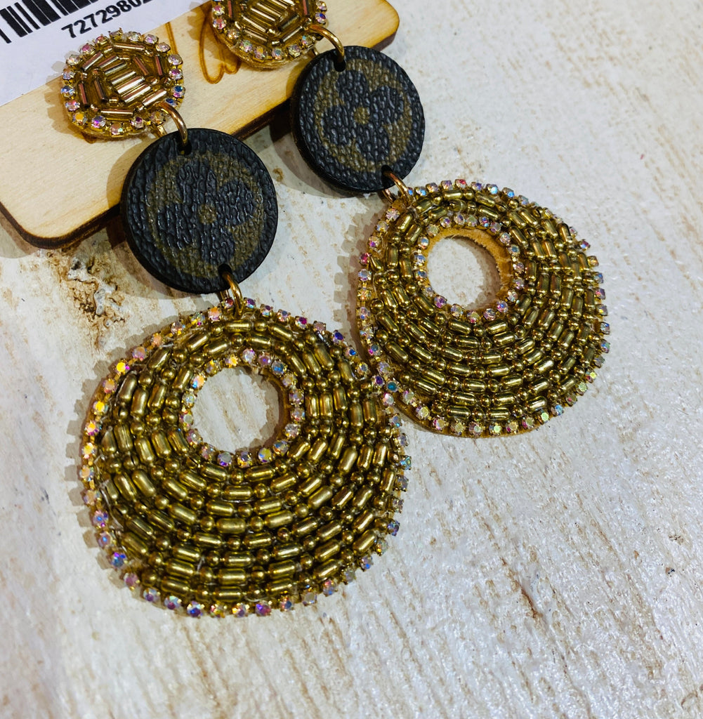 Gold Round Here Earrings