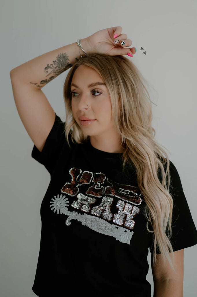 Black Spur Me Silvers Yee Haw Graphic Tee