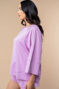 Spring Days Solid Knit Top in Lilac