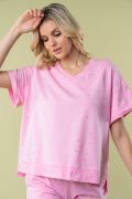 Pink Casualties Rhinestone Everyday Top