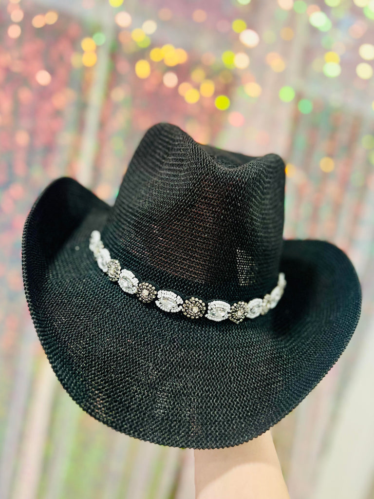 Dazzling Cowgirl Hat in Black