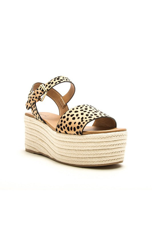 Speckled Cheetah Platform Sandal