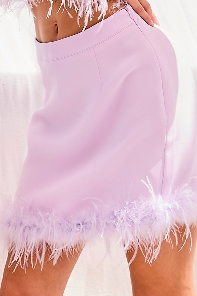 Feather Barbie Lavender Skirt