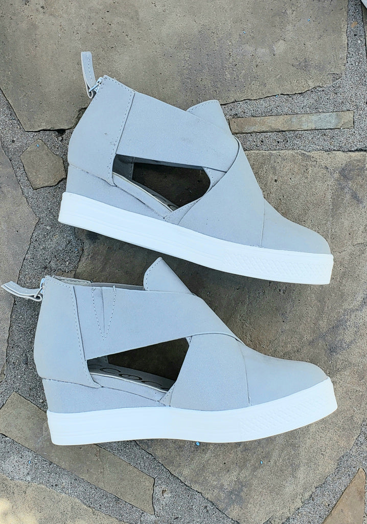 Grey Melody Wedge Shoe